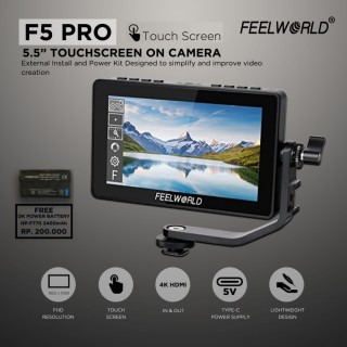 FeelWorld Monitor F5 PRO 5.5" 4K HDMI Frame Original New